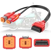 Autel Original Harley Davidson OBD2 Adapter, 4+6pin for Motorcycle Scanner | 16Pin to 4Pin and 6Pin OBDII Connector Work with Harleydavidson Diagnostic Tool
