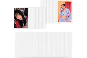 Baskiss Photocard Holders and Sticker Deco Kit, 15 Hard Toploaders, 50 Ultra Thick Sleeves Clear Protector Kpop 3 inch Polaroids Idol Album Photos (Double Sleeving Kit)