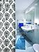 kieragrace Printed PEVA Shower Curtain, 70 by 72-Inch, Damask