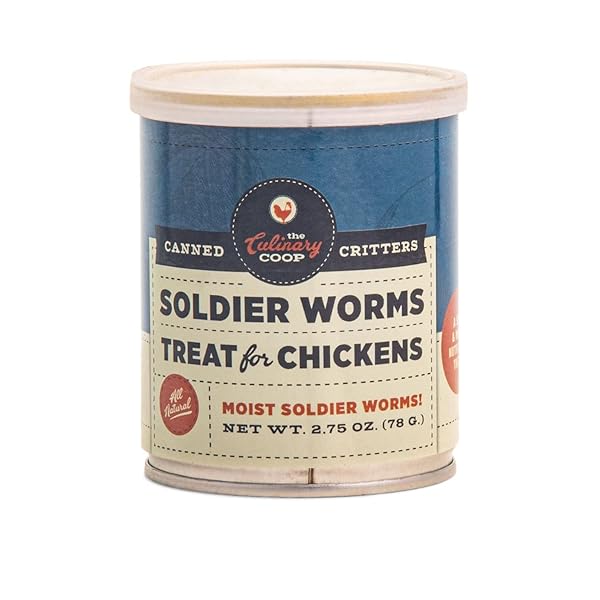 FLUKER’S CULINARY COOP CANNED SOLDIER WORMS CHICKEN TREAT, ALL NATURAL AND PACKED WITH PROTEIN, 2.75 OZ