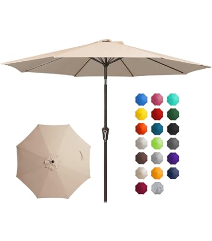 11' red patio umbrella JOYESERY 11 ft. Outdoor Round Cantilever Patio Umbrella, Solution-Dyed  Fabric Aluminum Frame in Rust Red J-UM-11RD