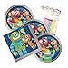 Party Robots Theme Plates and Napkins Serves 16 With Birthday Candles … (Serves 16)