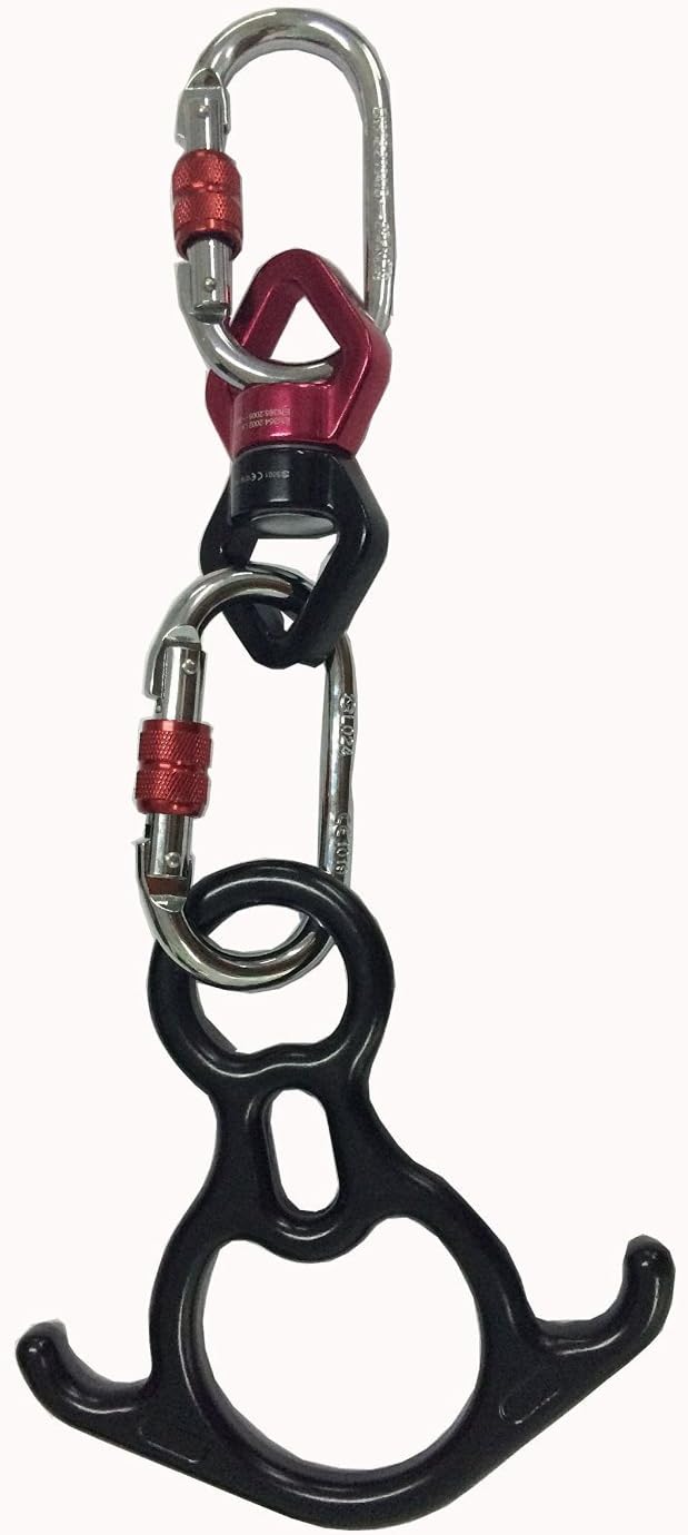 Aerial Silk Hardware Kit-Heavy Duty 30 kN Rescue Figure 8 & 30 KN Swivel & 25 KN Mountain Climbing Steel Carabiners Yoga Hammock Swing 360 Spin Rotational Device : Sports & Outdoors