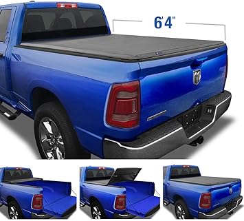 Amazon Com Tyger Auto T3 Soft Tri Fold Truck Bed Tonneau Cover For 2019 2020 Ram 1500 New Body Style 6 4 Bed Not For Classic Does Not Fit With Multi Function Split Tailgate