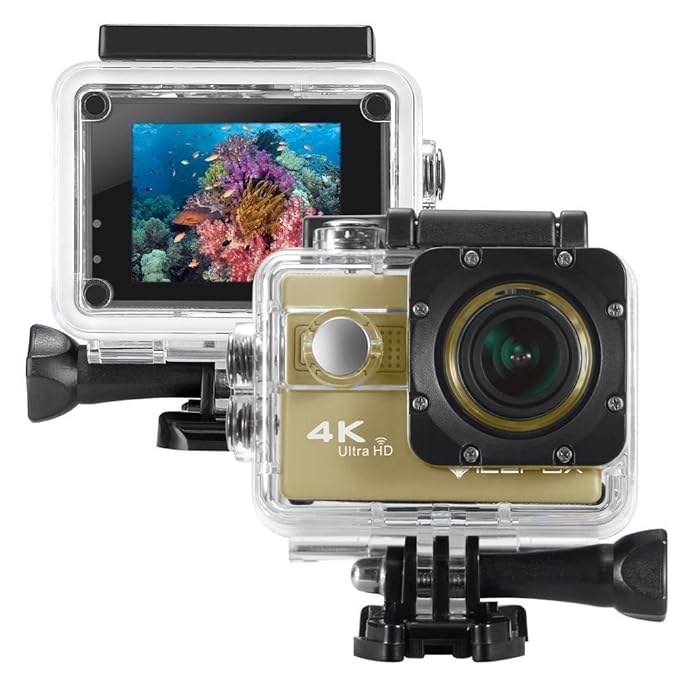 icefox ® Action Camera 4k, Underwater 30M Helmet Camera with 170° Wideangle Sony Lens, WIFI