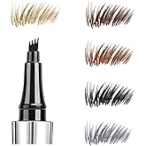 5 Colors Hair-like Strokes Eyebrow Pen, Micro Brow Filling Eye Makeup | one stroke yields 4 natural ultra-fine brow hairs
