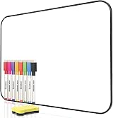 DumanAsen Double Sided Dry Erase Whiteboard with Pens and Eraser Black 12 x 8 in