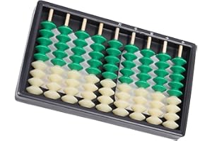 Portable Abs Abacus Calculator Math Education 9 Digits Beads Teaching Tool for Student Practice