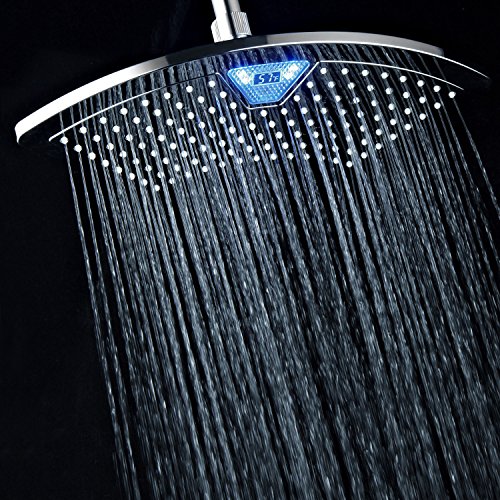 Dream Spa AquaFan 12 inch AllChrome RainfallLEDShowerHead with