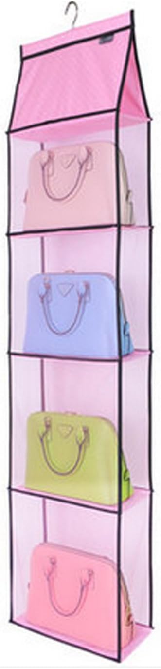 WJL Handbag Anti-dust Cover Clear Hanging Closet Bags Organizer Purse Holder Collection Save Space
