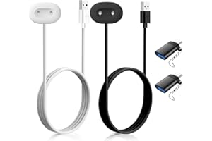 YANMONGI Charger for Google Pixel Watch 4 41MM/45MM Charging USB+USC Portable Magnetic Charging Cable-Black+White