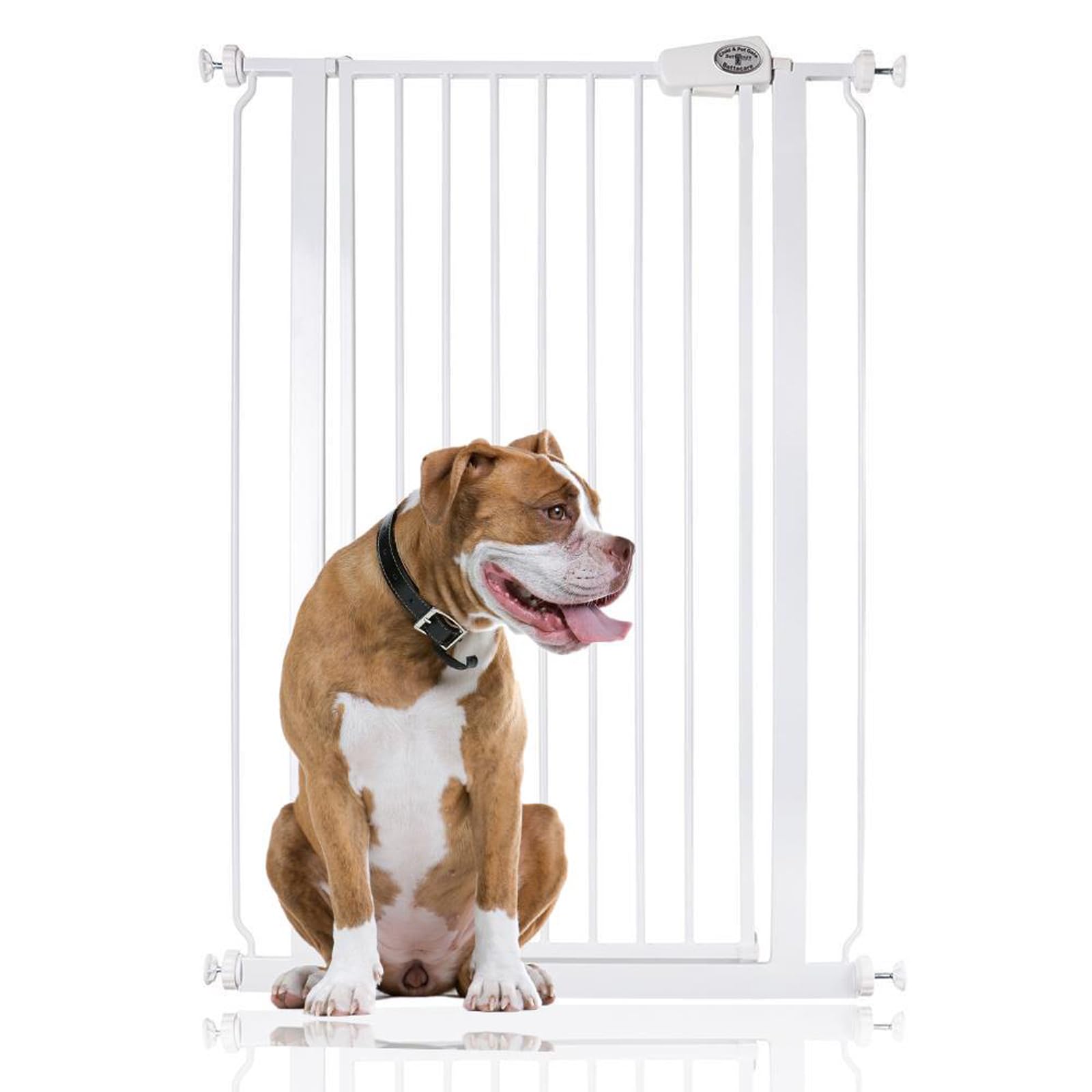 Bettacare Extra Tall Pressure Installed Premium Pet Gate, 75cm - 83cm, White, Pressure Fit Stair Gate for Dog, Safety Barrier for Puppy, Easy Installation — image 1