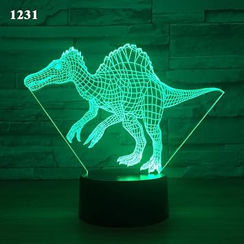 Wylolik Luz nocturna LED para niños 3D Dinosaurio de juguete ...