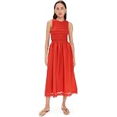 Madewell Women's The Embroidered Melody Smocked Midi Dress