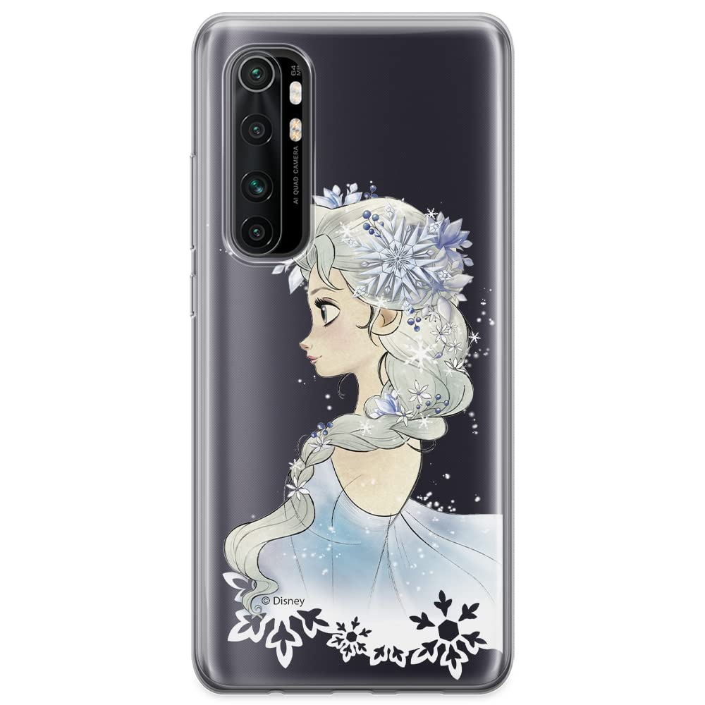 ERT GROUP mobile phone case for Xiaomi MI NOTE 10 Lite original and officially Licensed Disney pattern Elsa 010 optimally adapted to the shape of the mobile phone, partially transparent