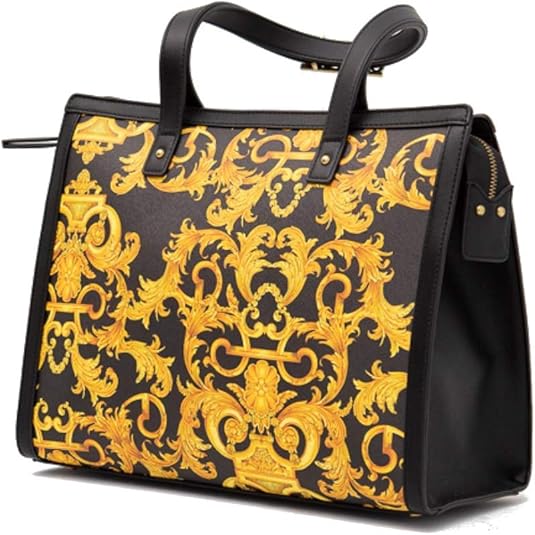 Versace Jeans Couture All Over Print Shopper Bag (Colour Black Size