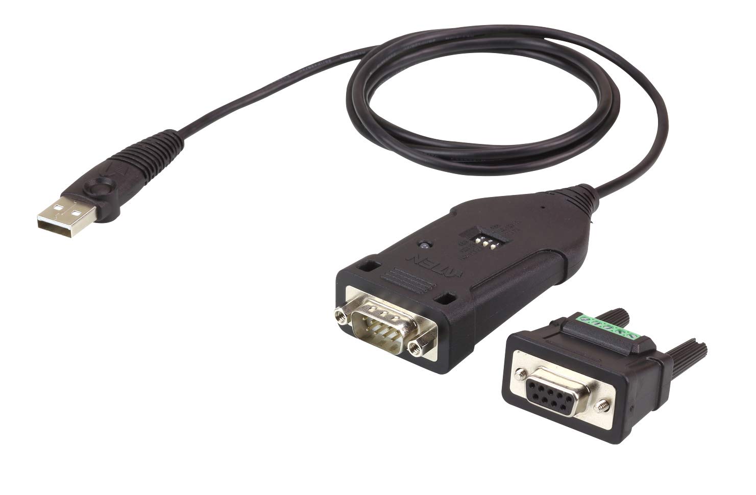 USB to RS422 RS485 2 port plug-and-play Adapter Converter ATEN UC485, up to 921.6 Kbps, supports Windows Vista / 7 and above, Mac and Linux, Terminal/ECHO mode by mode, UK, 1 KVM Market Leader