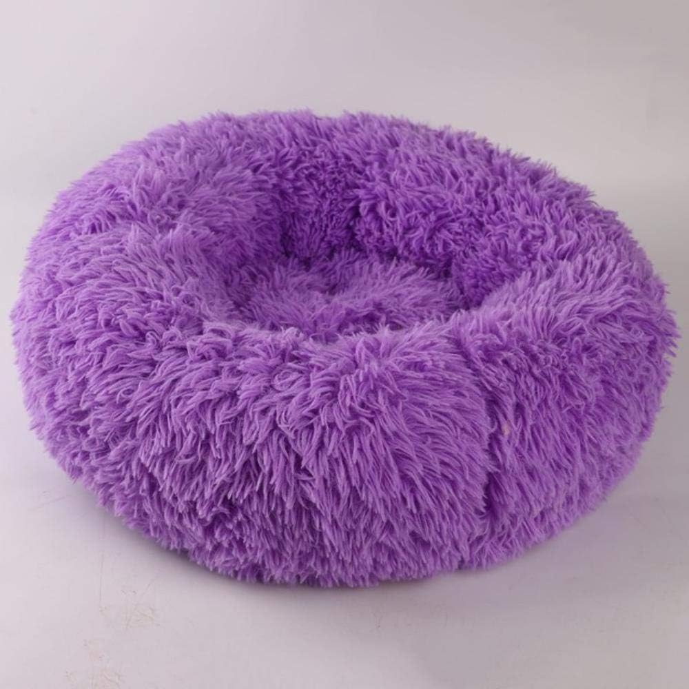 AQW Round Pet Dog Bed Washable Cat Bed Small Doughnuts Dog House,purple,100cm Amazon.co.uk
