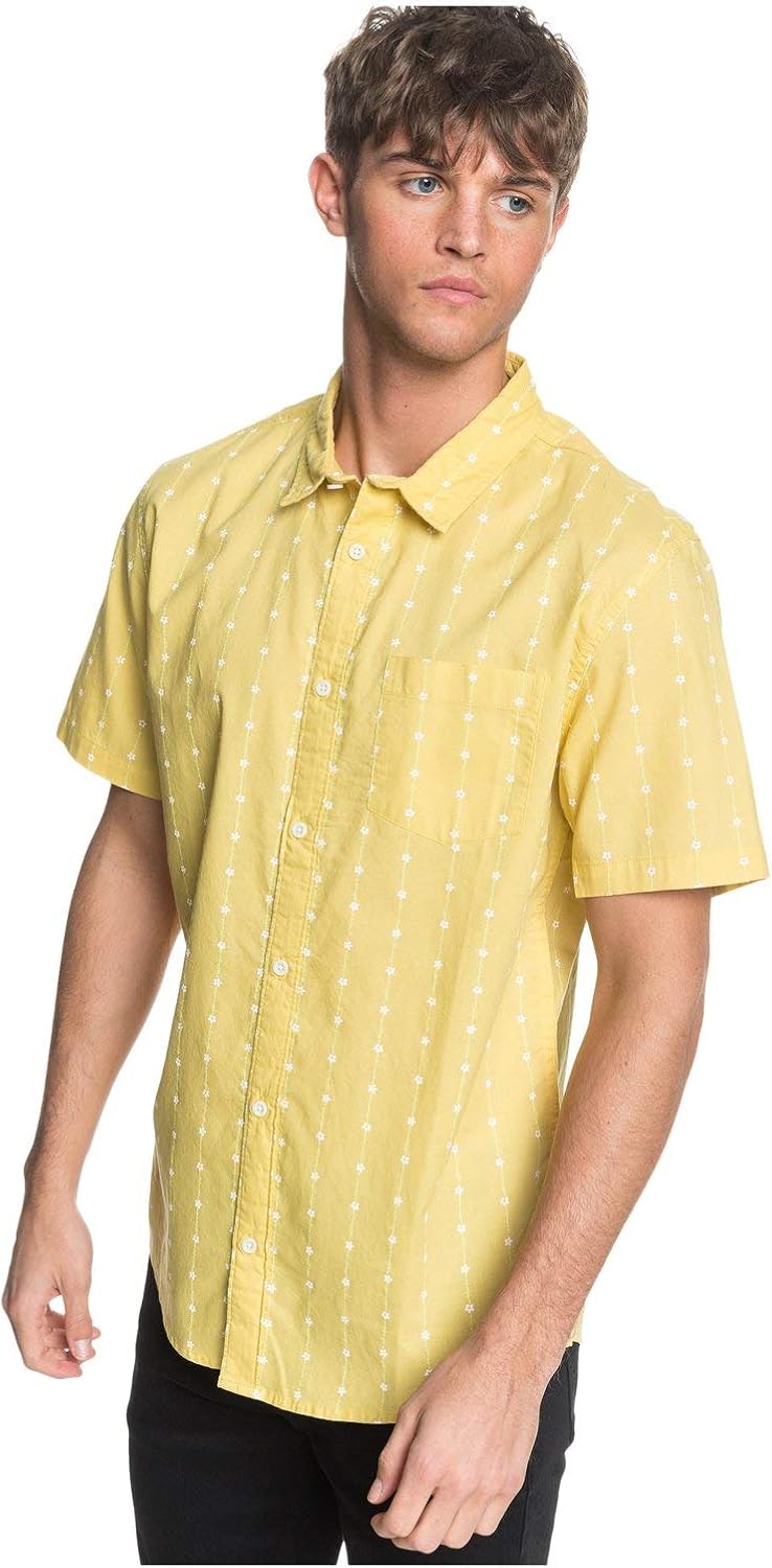 Quiksilver Men's Barbed Shirt Short Sleeve Woven: Clothing