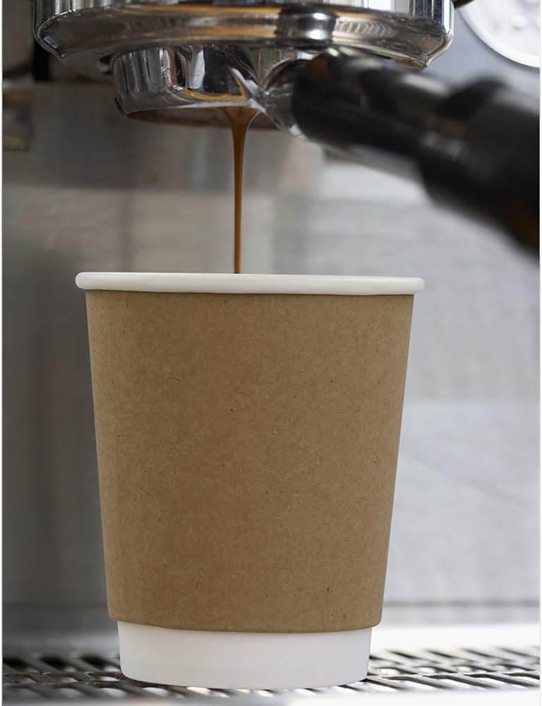 Eagrye 8 Oz To Go Paper Cups with Lids, 100-Count, F: Kitchen & Dining