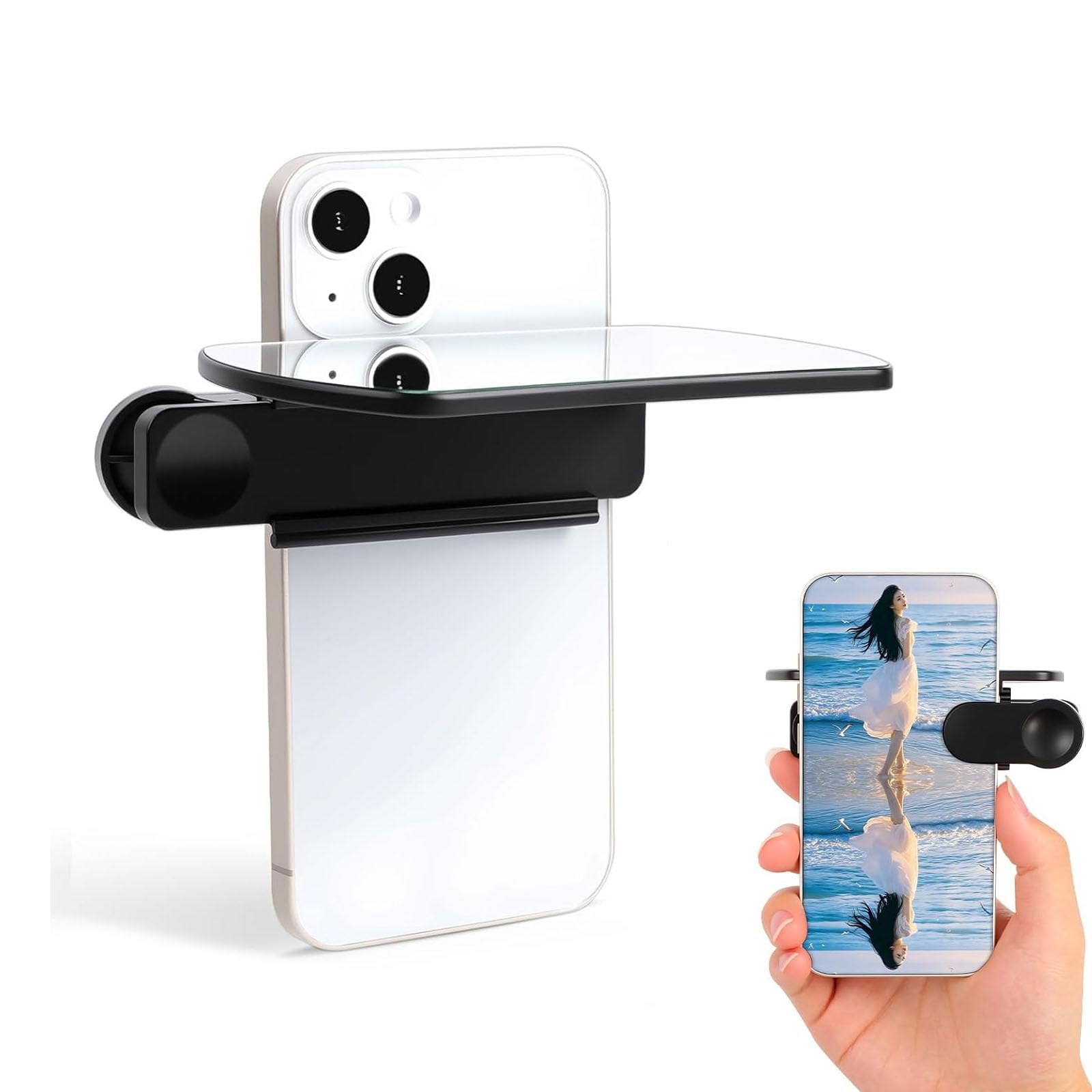 Photo 1 of Mirror Reflection Clip, Smartphone Camera Mirror Reflection Clip Kit, Capture Stunning Reflections Instantly, Portable and Compact, Suitable for Photography Enthusiasts