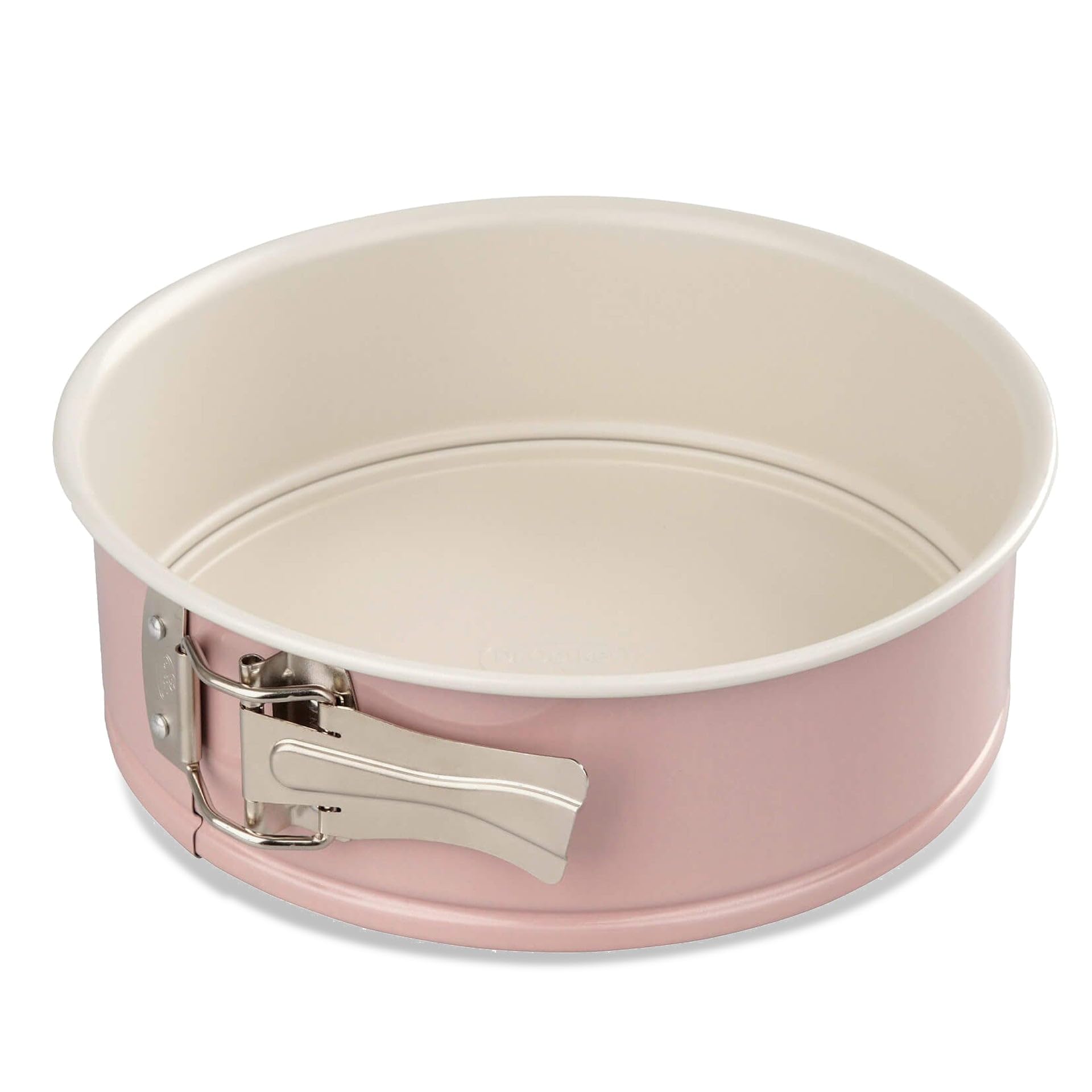 Dr. Oetker Springform Cake Tin Diameter 20 cm with Flat Base, Round Cake Tin Modern Baking Retro Design with Two-Tone Ceramic Reinforced Premium Non-Stick Coating (Colour: Pink/Cream), Quantity: 1