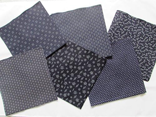 6 pieces Japanese Wrap cloth FUROSHIKI, Navy color series
