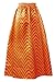 VIGVOG Women's Ethnic Plus-Size African Print Pull-on Pleated Maxi A-line Skirt (XL, LC65008-1)