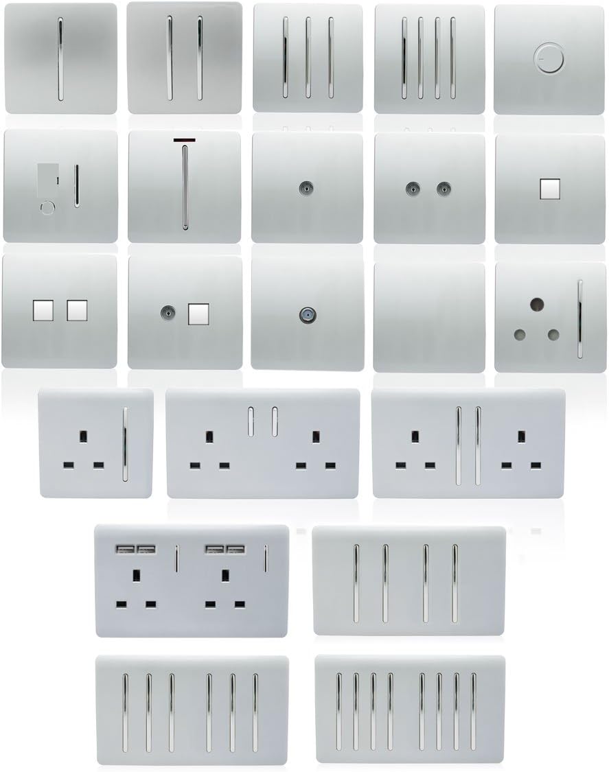 Trendi Artistic Modern Glossy Tactile Fused Spur Switch Silver ART-FSSI - Image 5