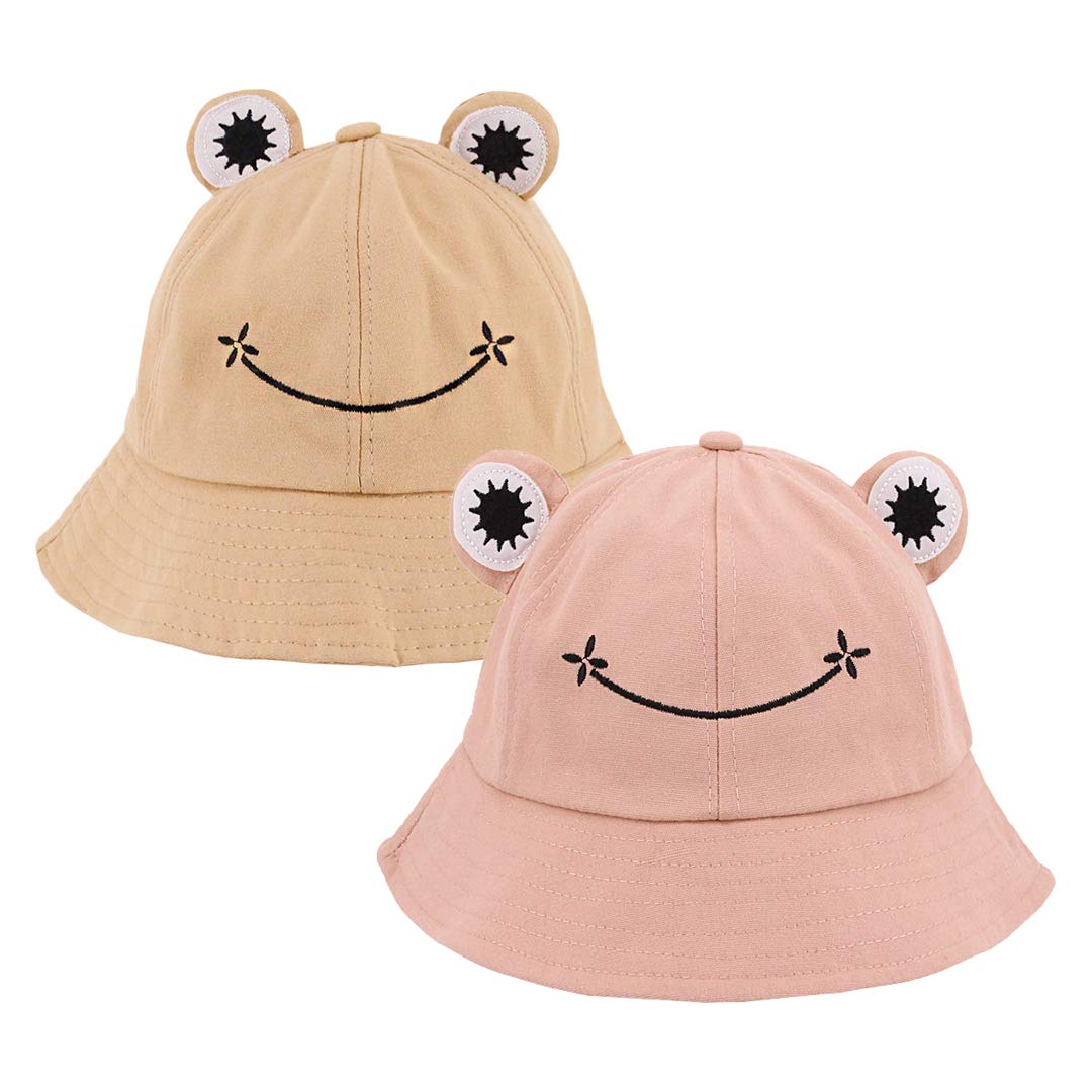 Women Reversible Frog Bucket Hat Packable Fishing Cap Festival Sun Hat