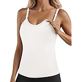 Ninee Womens Maternity Nursing Tank Tops with Built in Bra for Breastfeeding Adjustable Straps Camisoles Cami Tanks