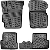 RizLiner Mazda 3 2010-2013 Custom Fit Floor Mats Rubber 3D Car Mats Laser Measured Floor Liners All Weather Heavy Duty Waterproof Odorless Non-Slip TPE (Front & Rear, Black)