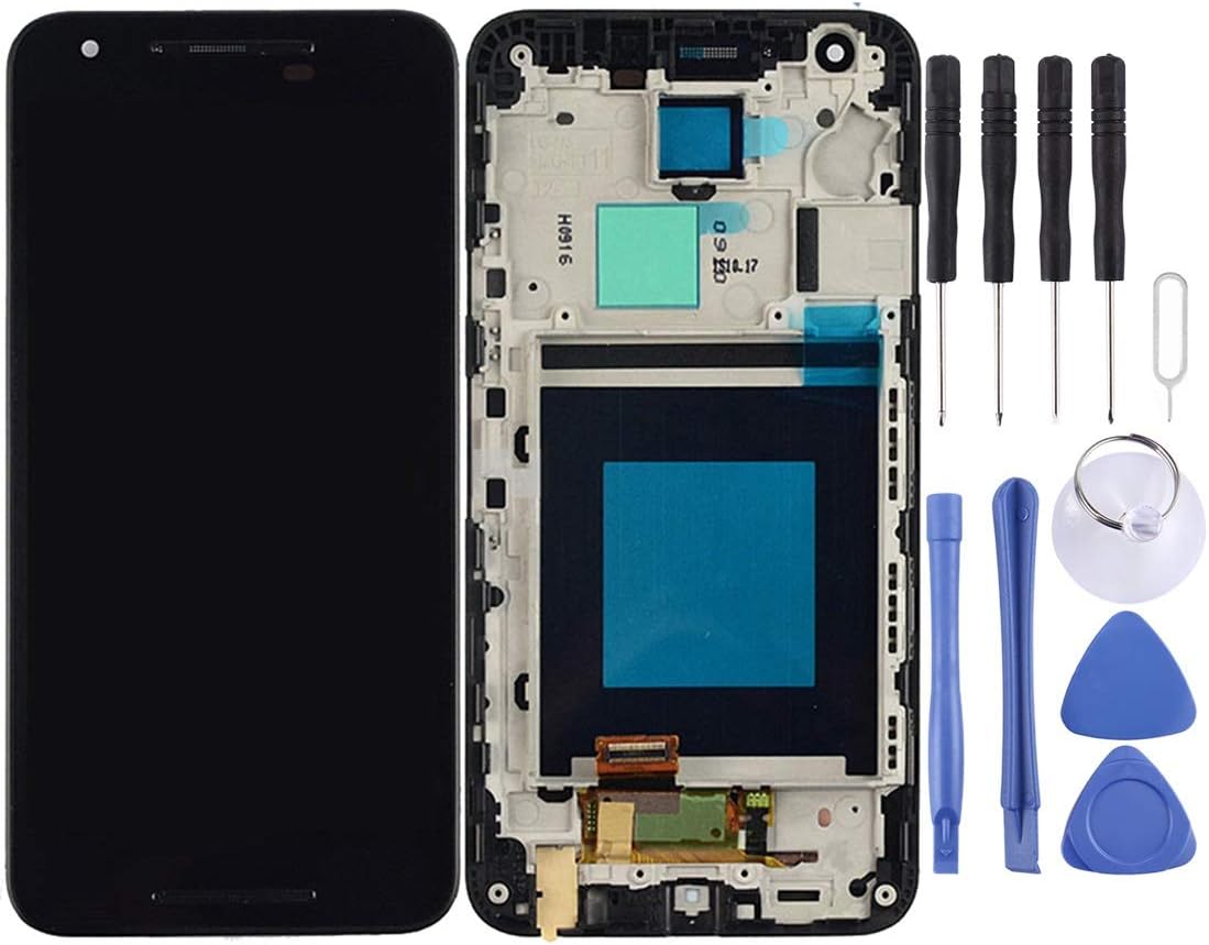 Cell phone LCD screen LCD Screen and Digitizer Full Assembly with Frame for LG Nexus 5X H791 H790 (Black) (Color : Black)