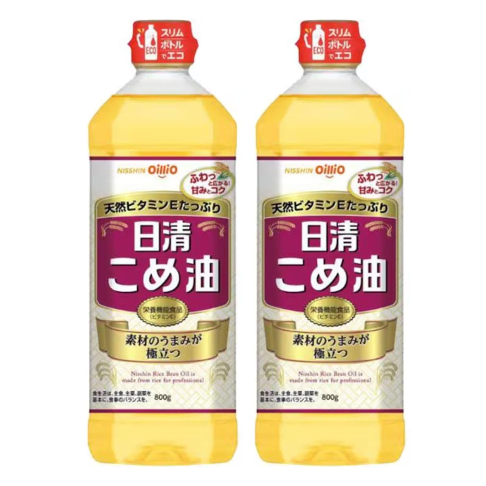 日清オイリオ こめ油 ペット コメ油100% 米油 大容量 800g×2個商品画像