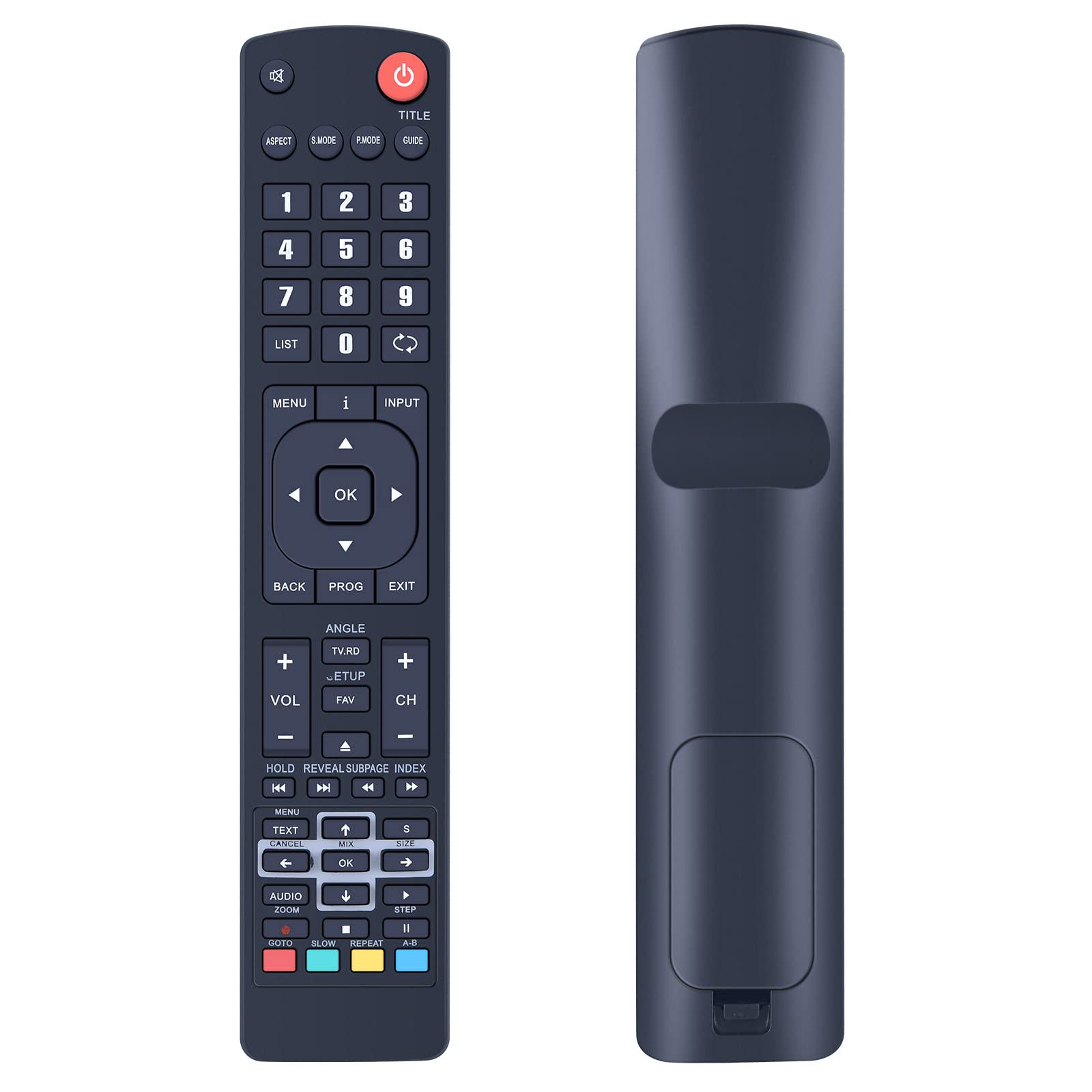 TCNOUMT Replacement Remote Control RM-C3174 Compatible for JVC LCD LED TV LT-50C550 LT-49C550 LT-42C550 LT-40C551 LT-40C550 LT-24C340 LT-22C540