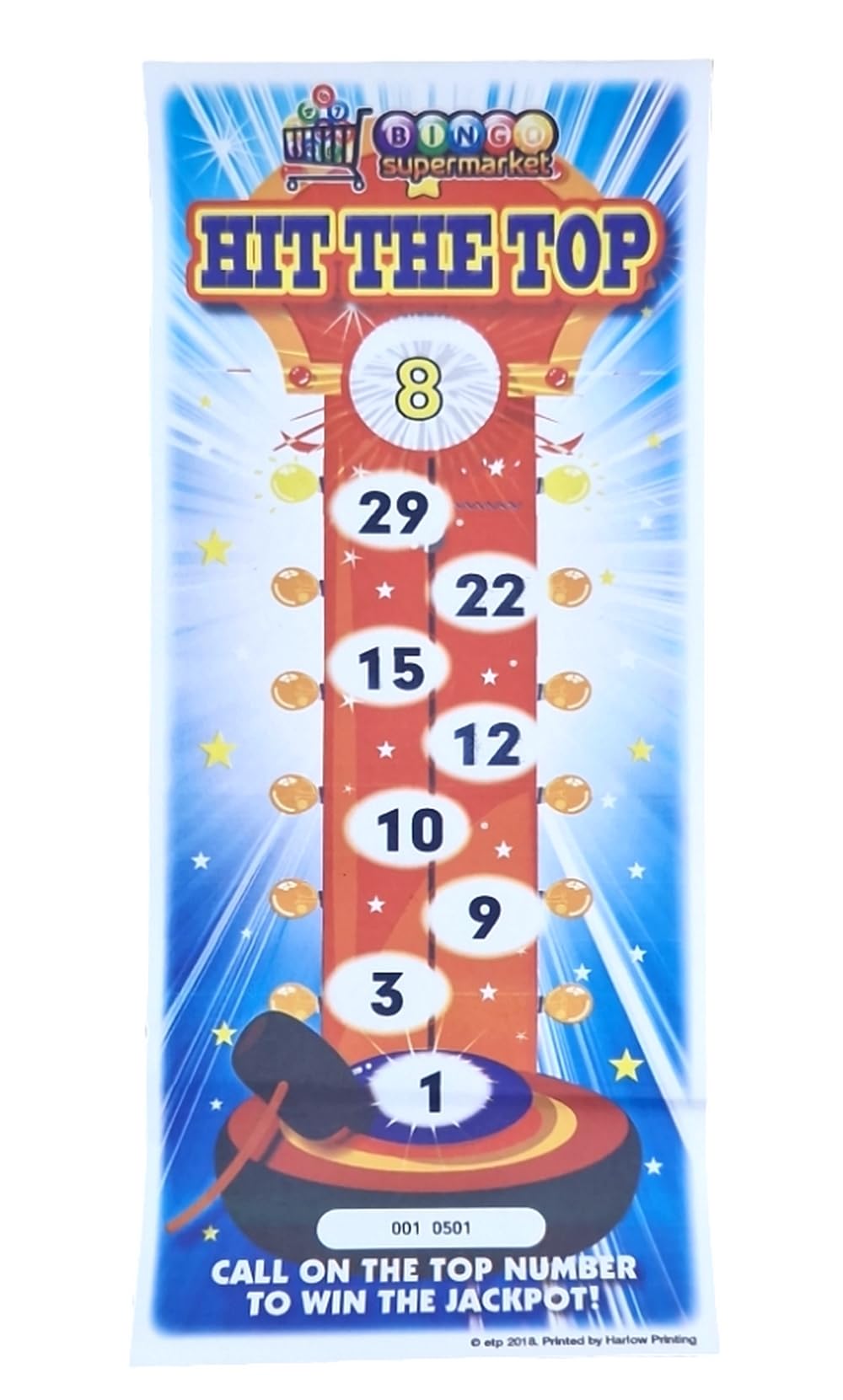Bingosupermarket Hit The Top Bingo Tickets 1 to 30 Number