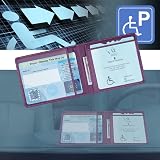 OFFCUP PU Leather Disabled Badge Holder Blue Purple Hologram Safe Wallet view 6