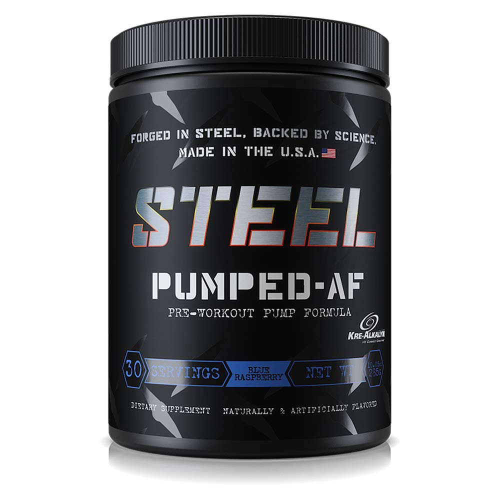 Steel Supplements PumpedAF Pre Workout Powder Energy Drink High