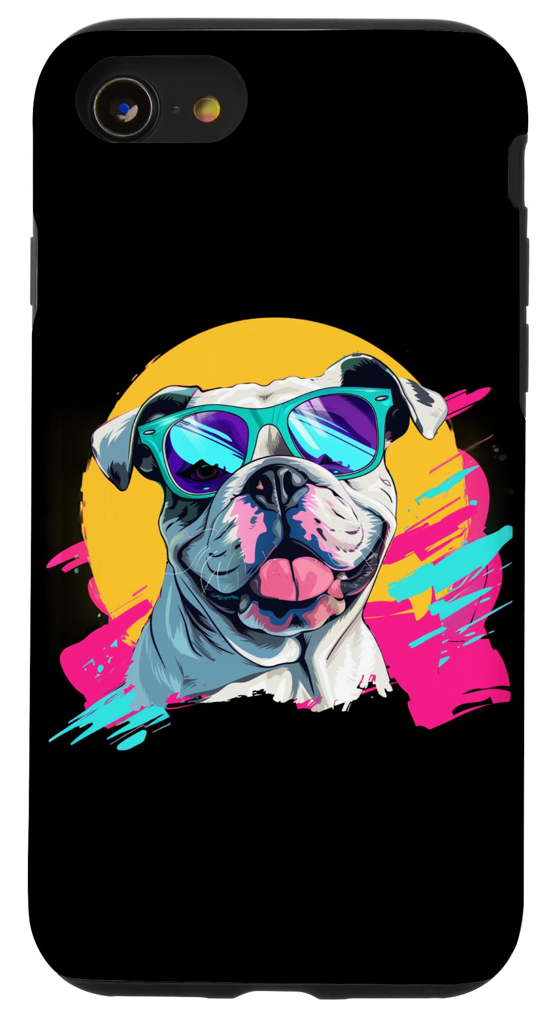 Funny Vintage Retro 80s English Bulldog Case for iPhone SE (2020) / 7 / 8