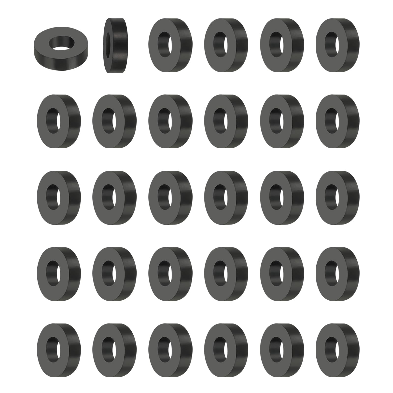 PATIKIL Multi Purpose Rubber Spacer, 50Pcs 8.5mm ID x 20mm OD x 5mm T Neoprene Round Anti-Vibration Isolation Pads Isolator Rubber Bushings Spacer Washer for HVAC Bolts Car Accessories
