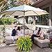 Abba Patio Sunbrella Patio Umbrella 9 Feet Outdoor Market Table Umbrella with Auto Tilt and Crank, Canvas Antique Beige