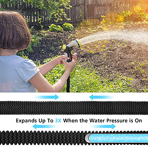 Pamapic 100 FT Expandable Garden Hose, Lightweight Durable Flexible