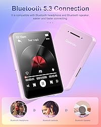 64GB MP3 Player with Bluetooth 5.3, Portable