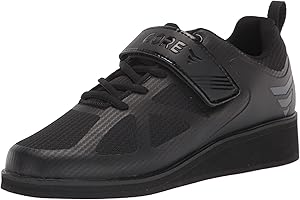 CORE Weightlifting Shoes - Squat Shoes for Powerlifting, Deadlifting, Crosstraining, Olympic Lifting and Gym - Men and Women - Strap and Lace-Up Design with Non-Slip Sole & 0.67" Heel