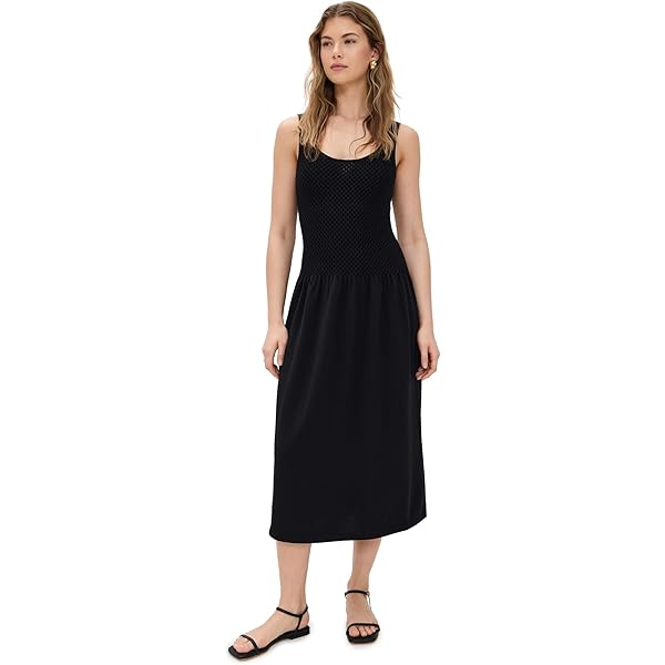 fitted lace wedding dress Theory Women's Rib Tank Dress, Black, XXS-XS at Amazon Women's Clothing  store