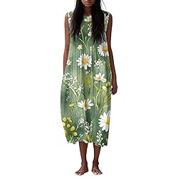 Flowy Dresses for Women Summer Fall Cotton Linen