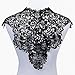 USJee 1 Set (Front and Back) Black Embroidered Lace Patches for Wedding Dress Applique Collar Decor