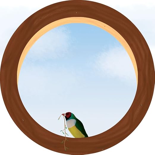 title=Quick Trompe- Trompe l'oeil adesivo "Oblò sul cielo" S-ob30 (45x45)