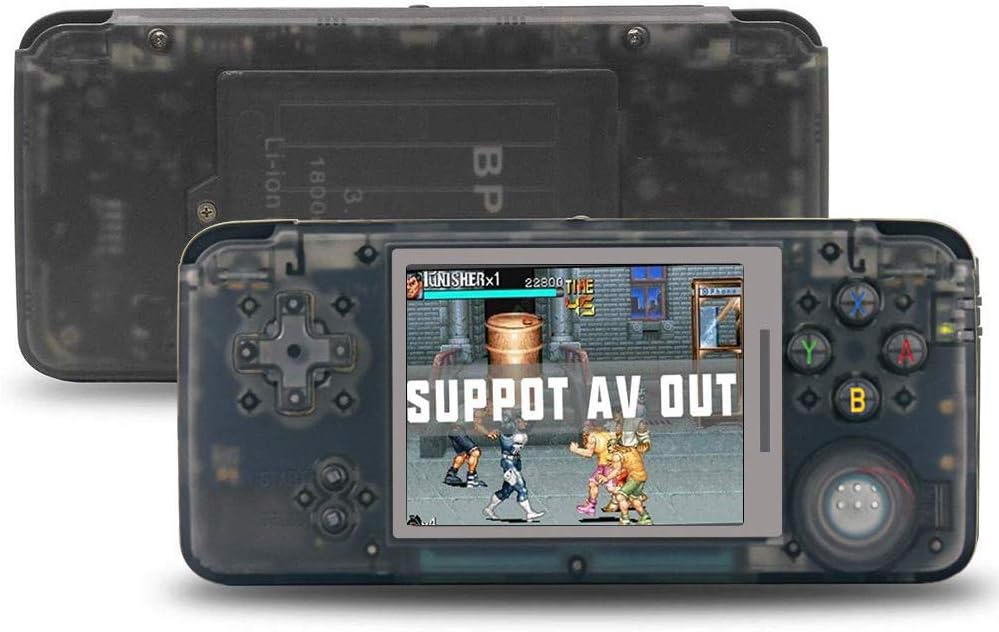 Rongyuxuan Handheld Game Console, Portable Video Game 3" TFT Screen Classic Handheld Video Game Console with 818 Games 64 Bit Game Console, Birthday Gift for Children