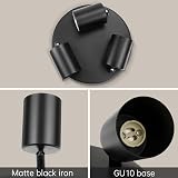 Dehobo Ceiling Spotlight Indoor Matt Black 3 Light GU10 Industrial view 4